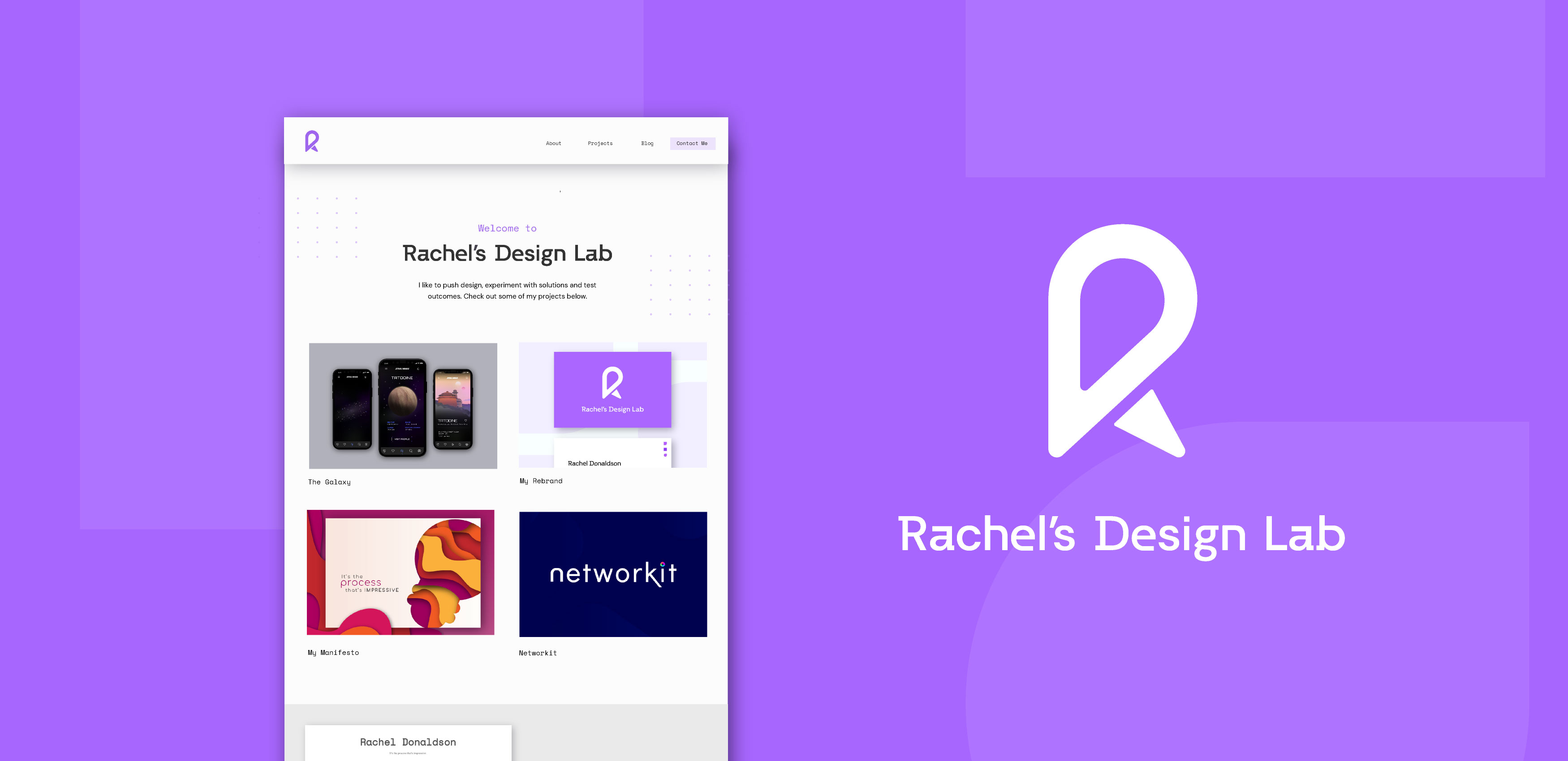 Image of the Rachel's Design Lab rebrand