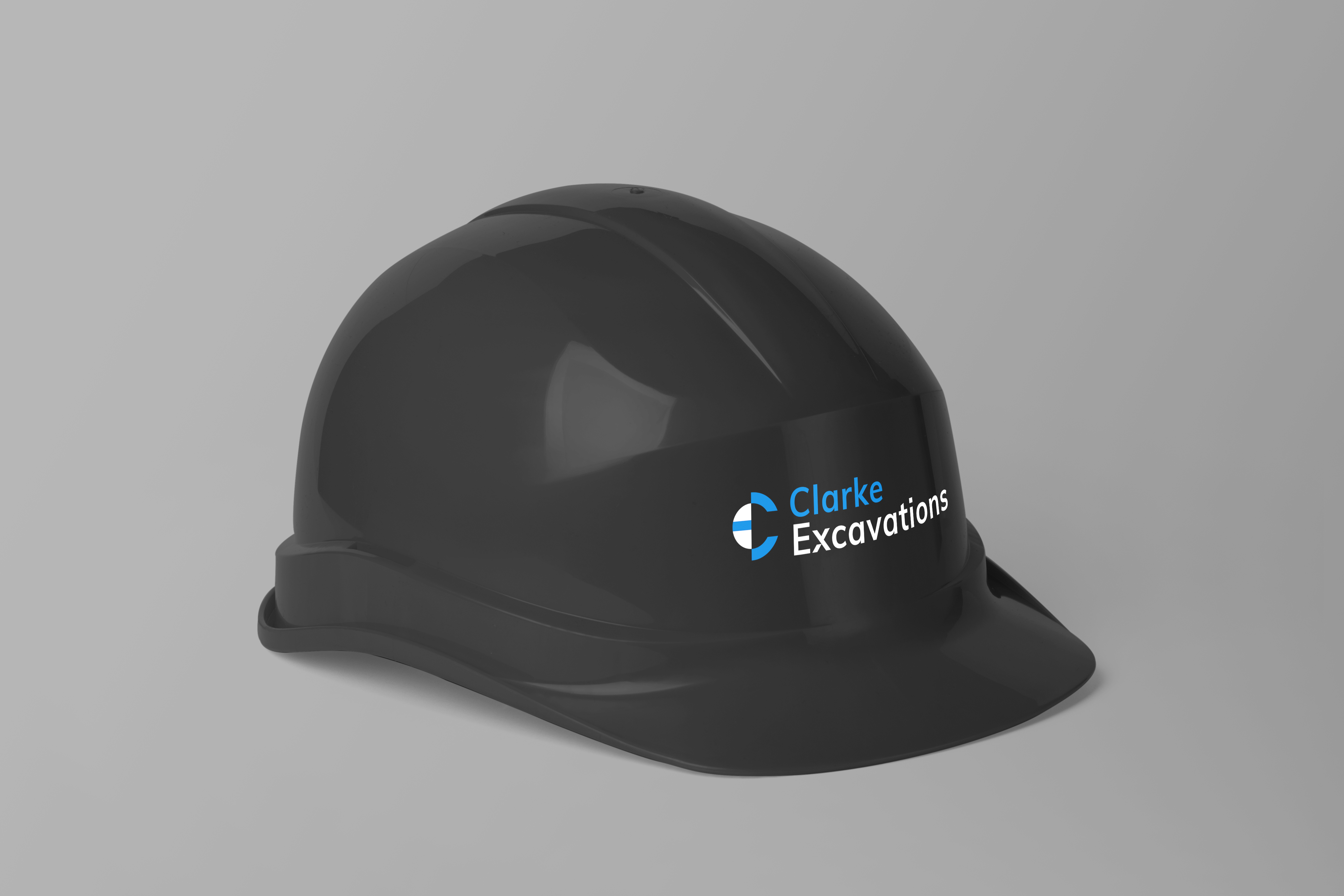 Logo on construction helmet